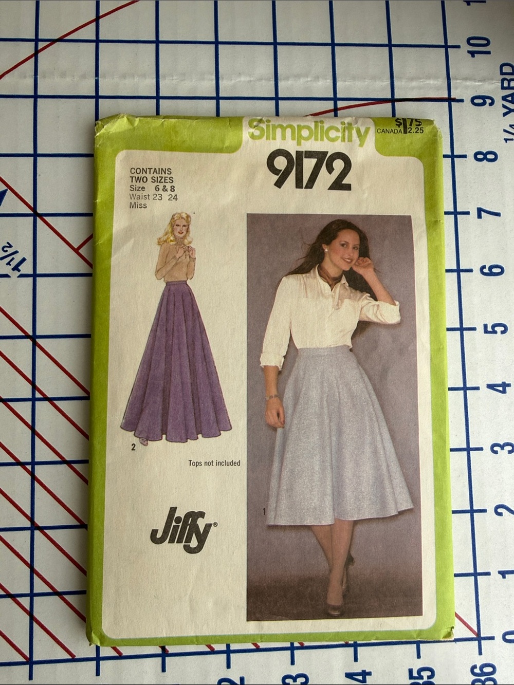 Vintage 1979 Simplicity 9172 Jiffy 2 Piece Midi Maxi Skirt Pattern Size 6 8